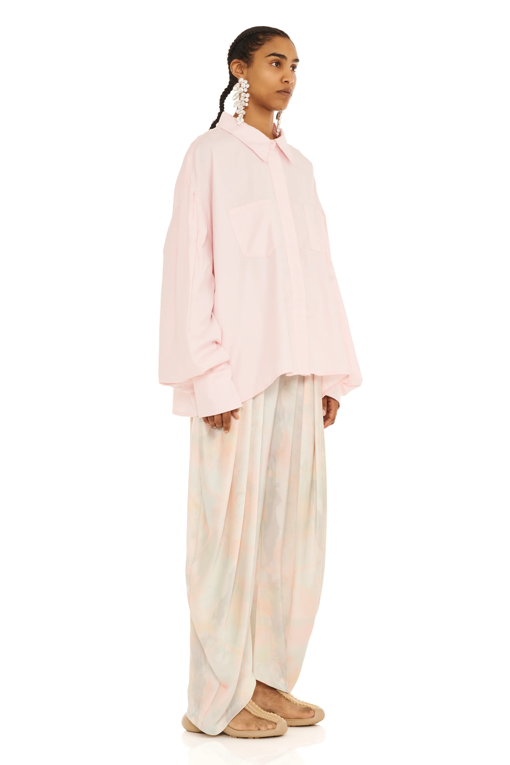 SOFT PINK CHASON BUTTON UP - Image 2