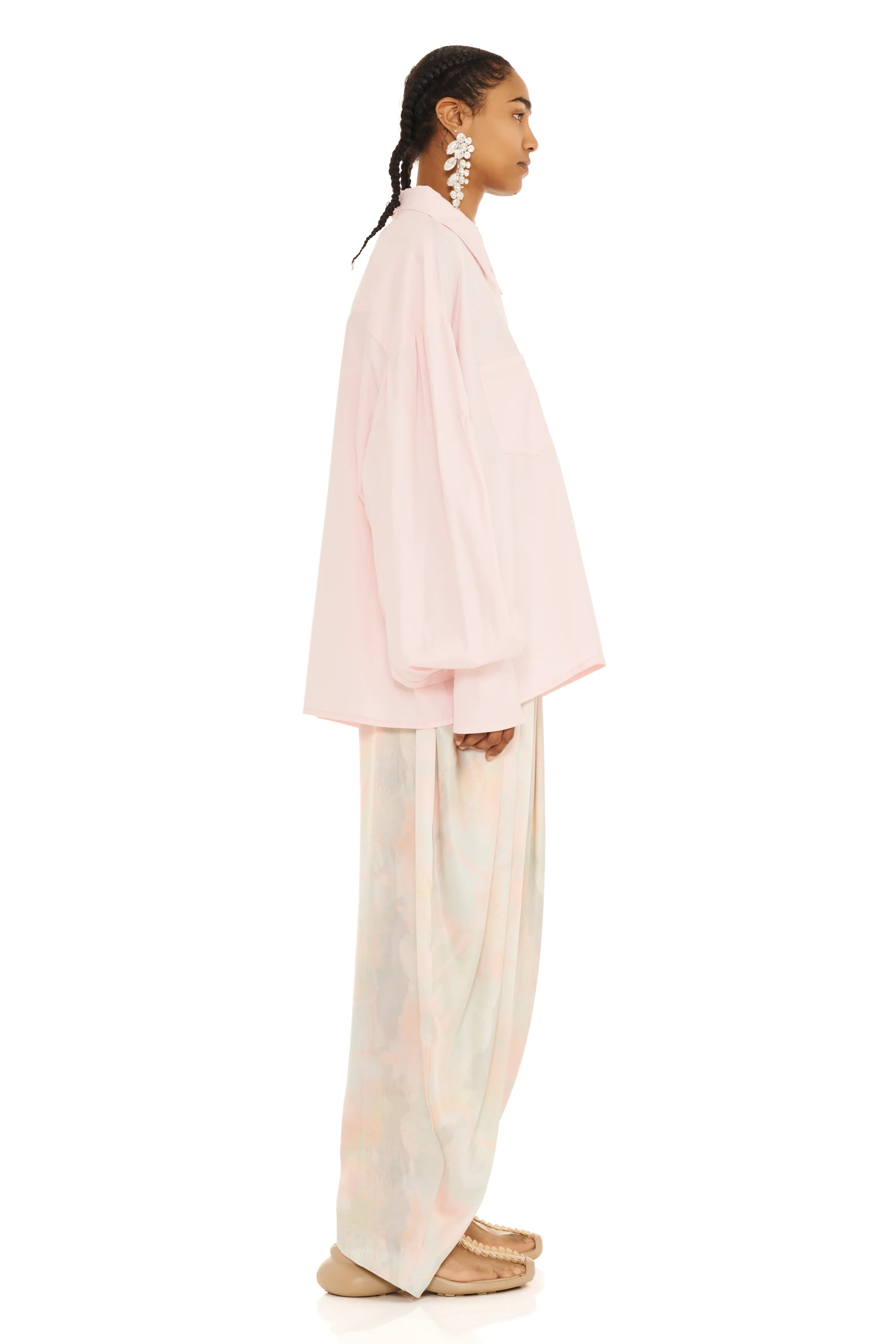 SOFT PINK CHASON BUTTON UP - Image 3