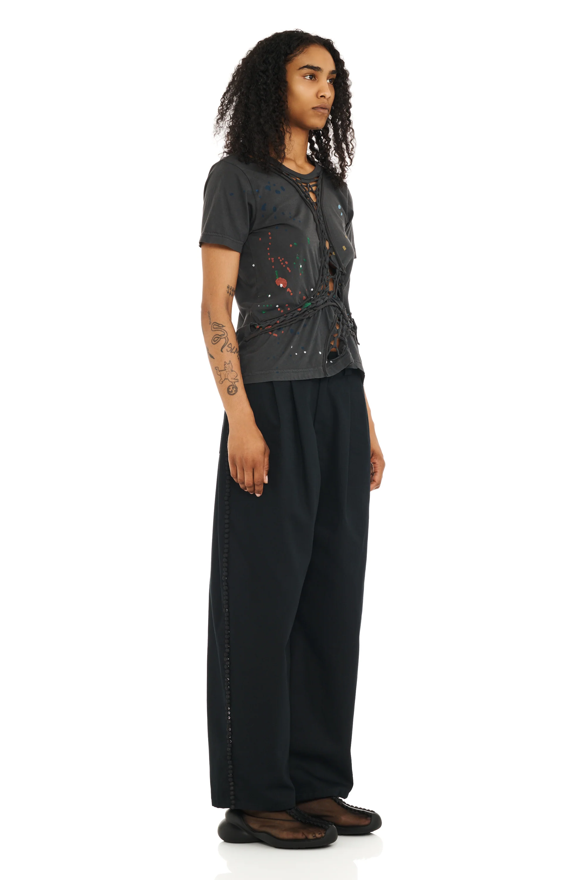 SPLATTER WASHED BLACK MINI TOSH TEE - Image 3