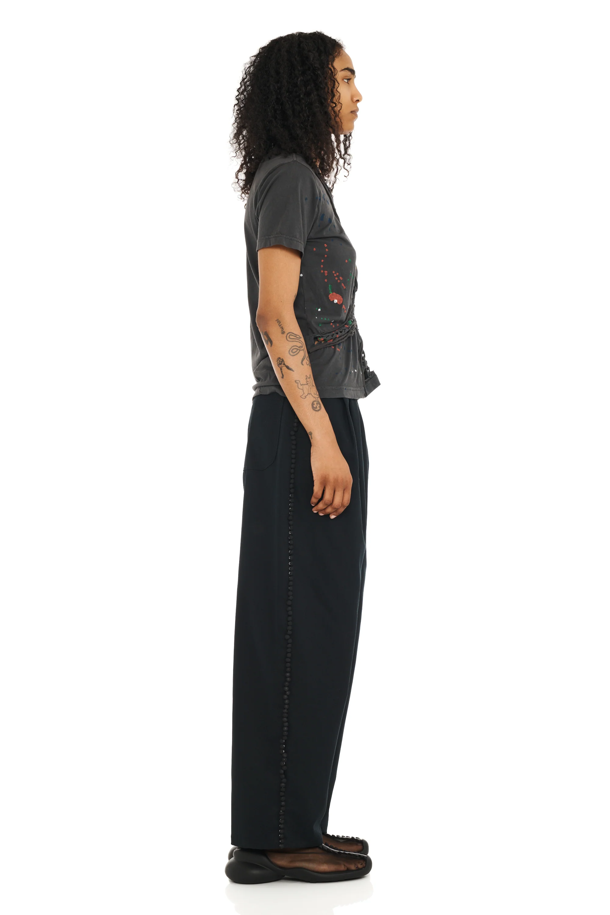 SPLATTER WASHED BLACK MINI TOSH TEE - Image 4