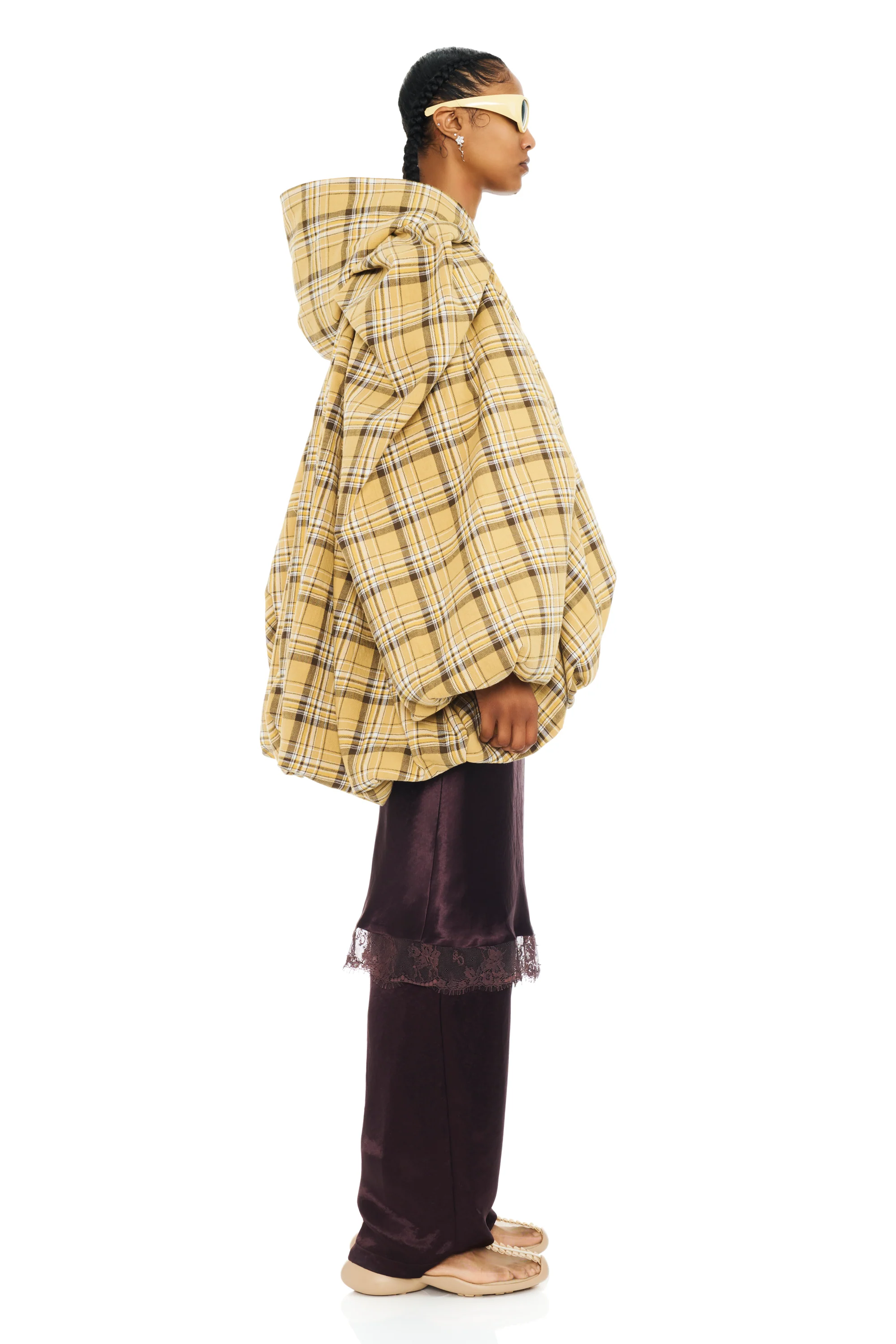SUNFLOWER PLAID PILLOW COAT - Image 3