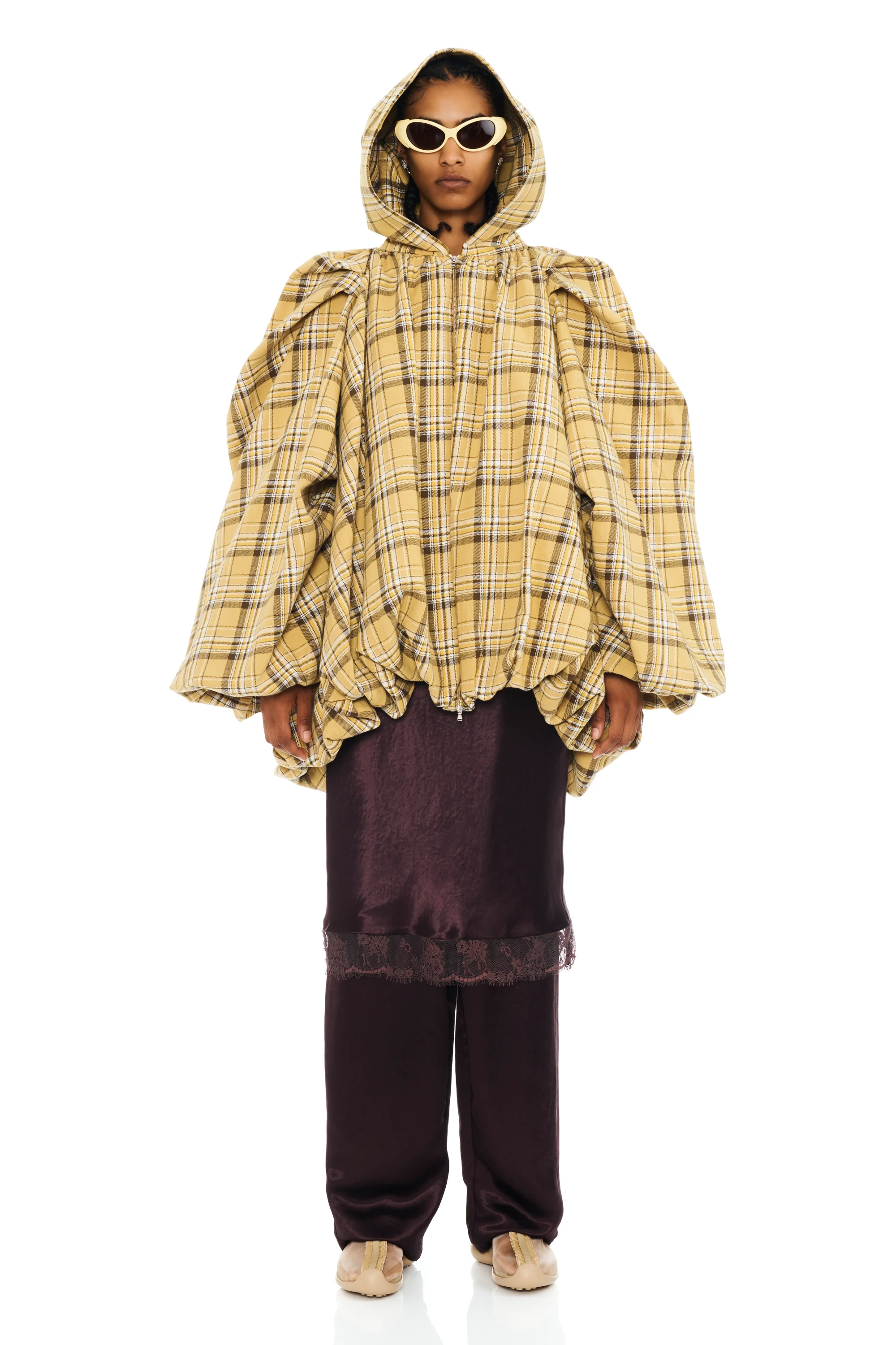 SUNFLOWER PLAID PILLOW COAT - Image 5
