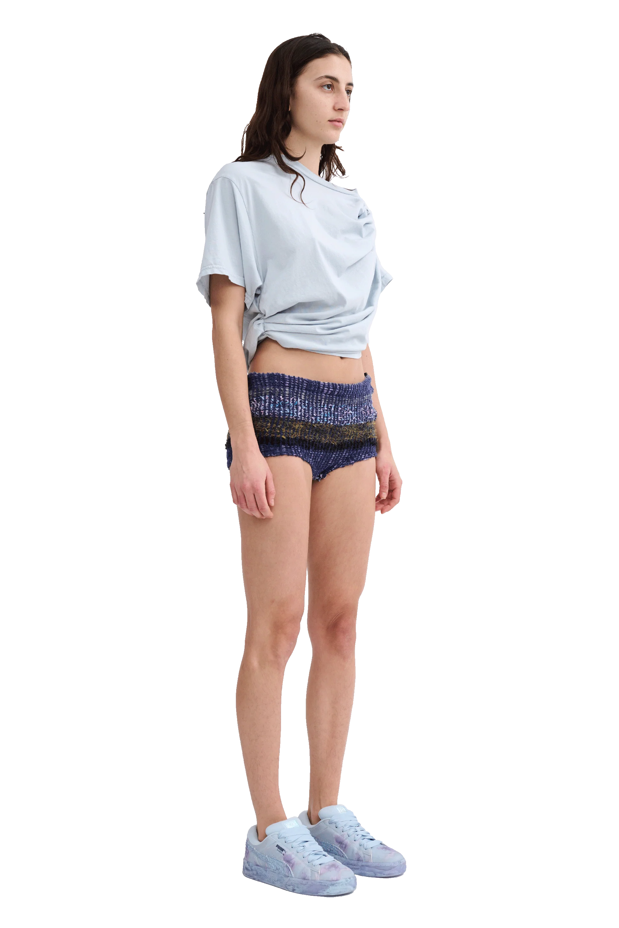 VITELLI PURPLE PLAID TAP SHORTS - Image 3
