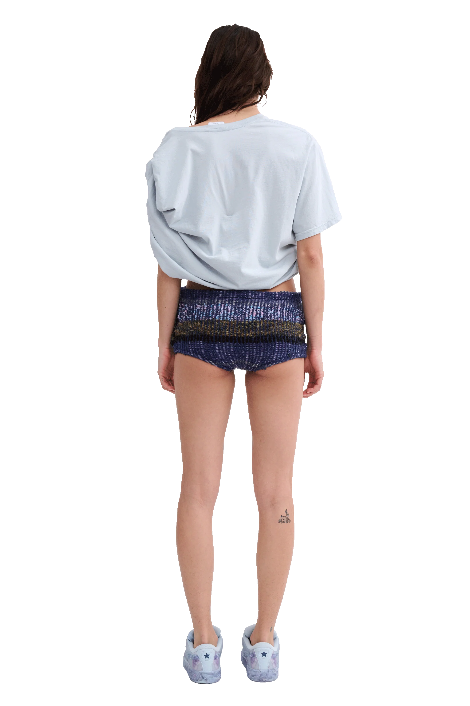 VITELLI PURPLE PLAID TAP SHORTS - Image 5