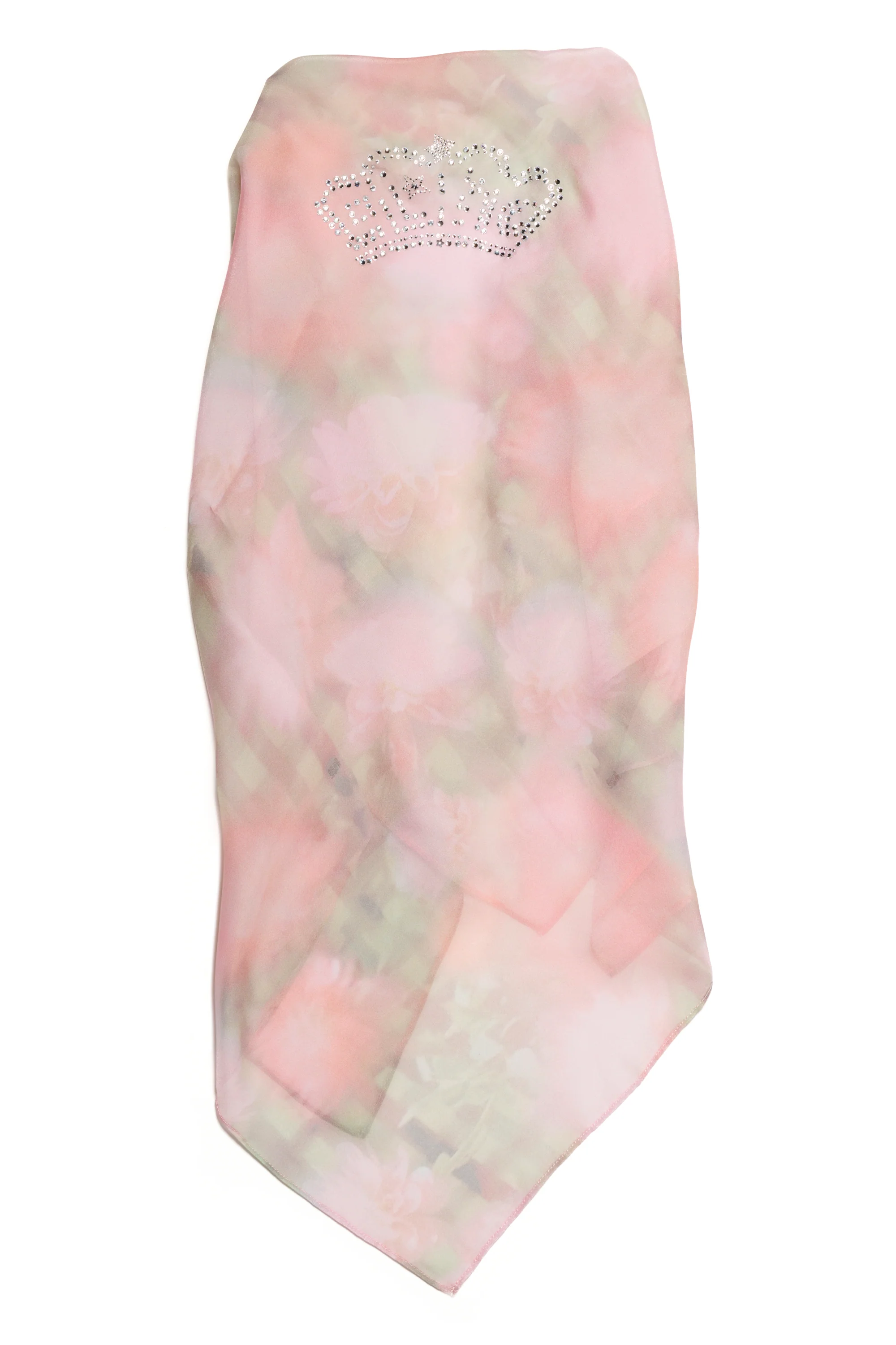 WASHED DAISY PLAID PRINCESS FOULARD SCARF - Image 3