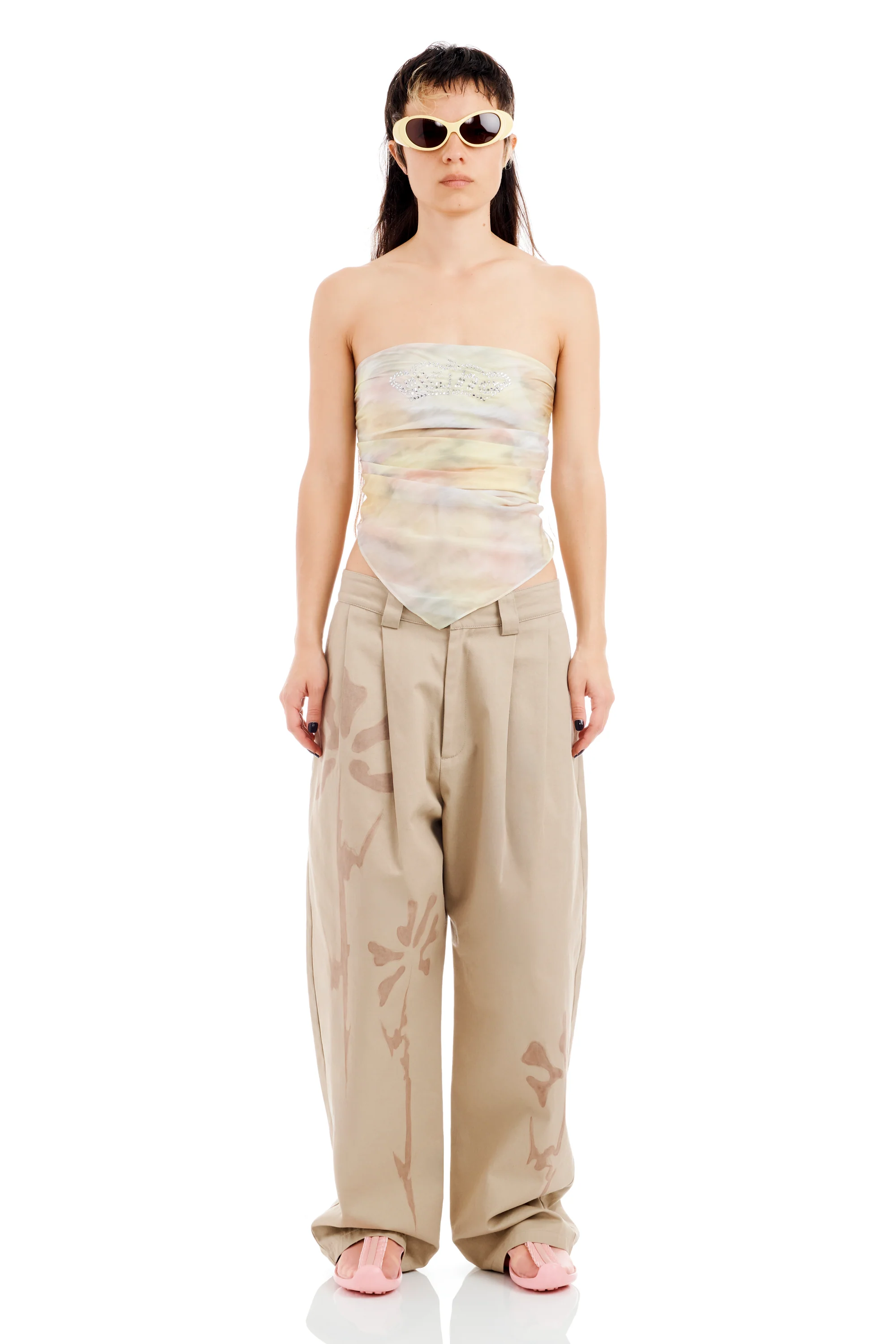 WASHED OCEAN FLOWERS PRINCESS FOULARD - Image 4