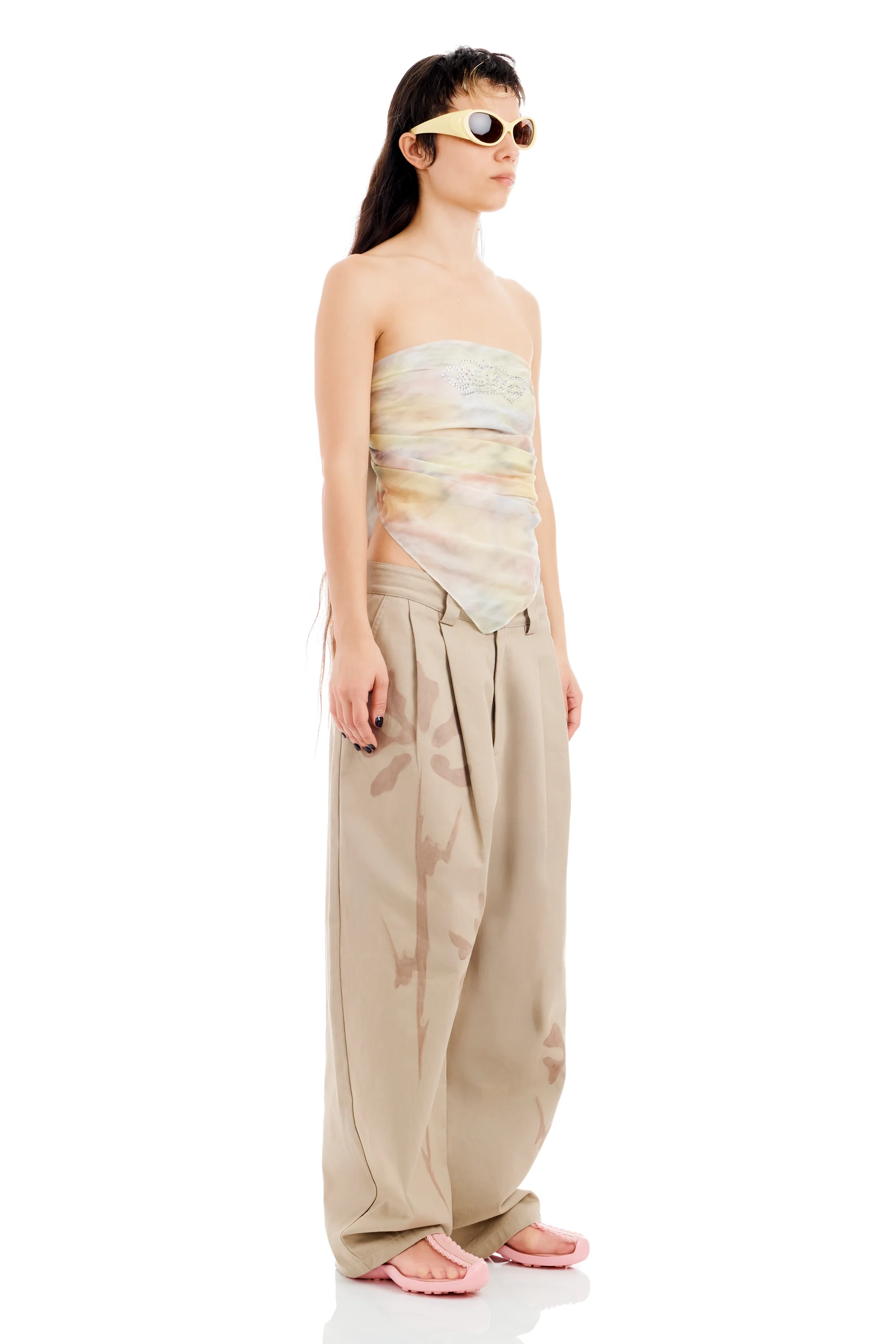 WASHED OCEAN FLOWERS PRINCESS FOULARD - Image 5