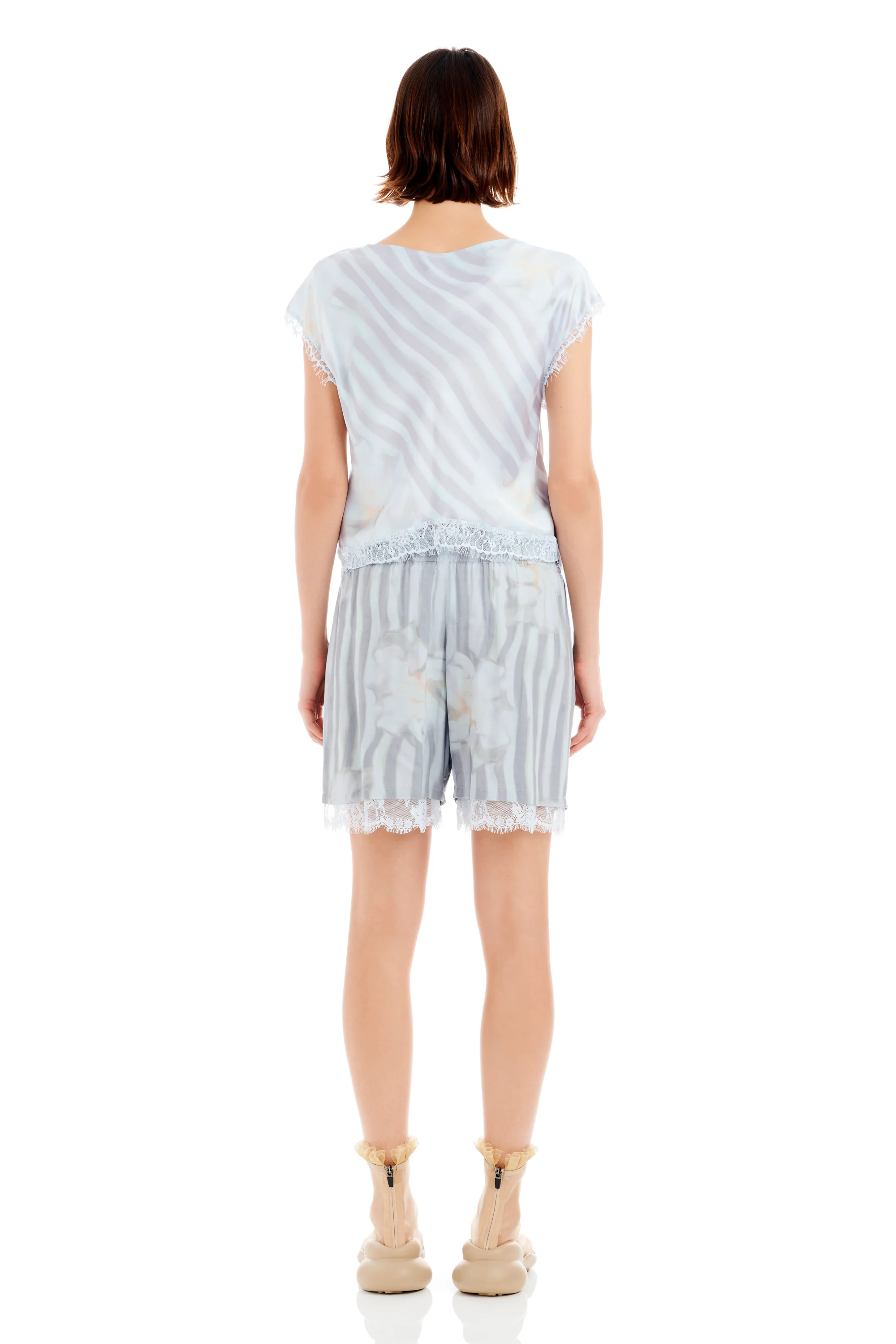 WASHED WAVY NAVY FLOWER STRIPE ODEON BOXER - Image 5