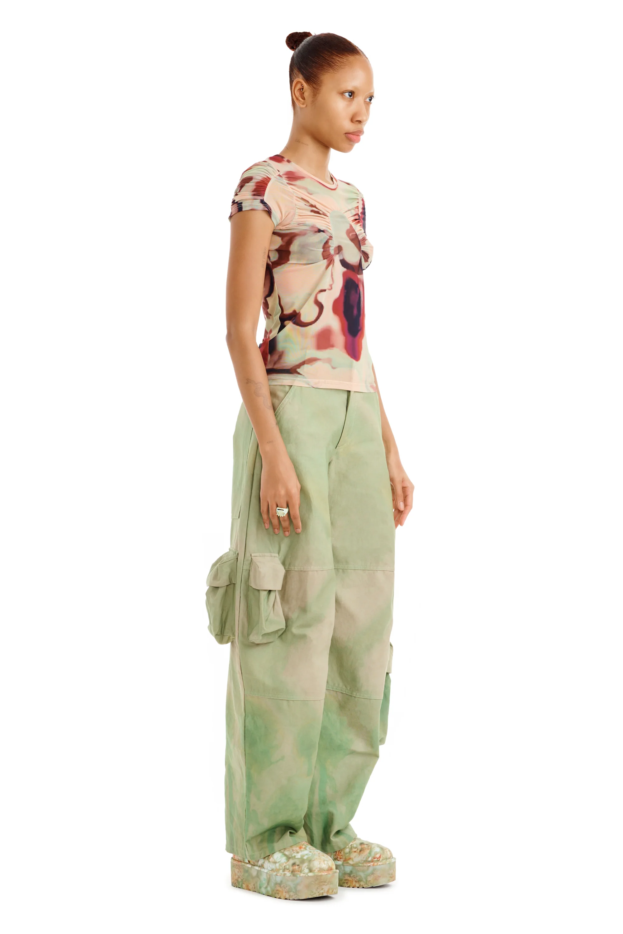 WATERCOLOR FLORAL ARC S/S TOP - Image 3