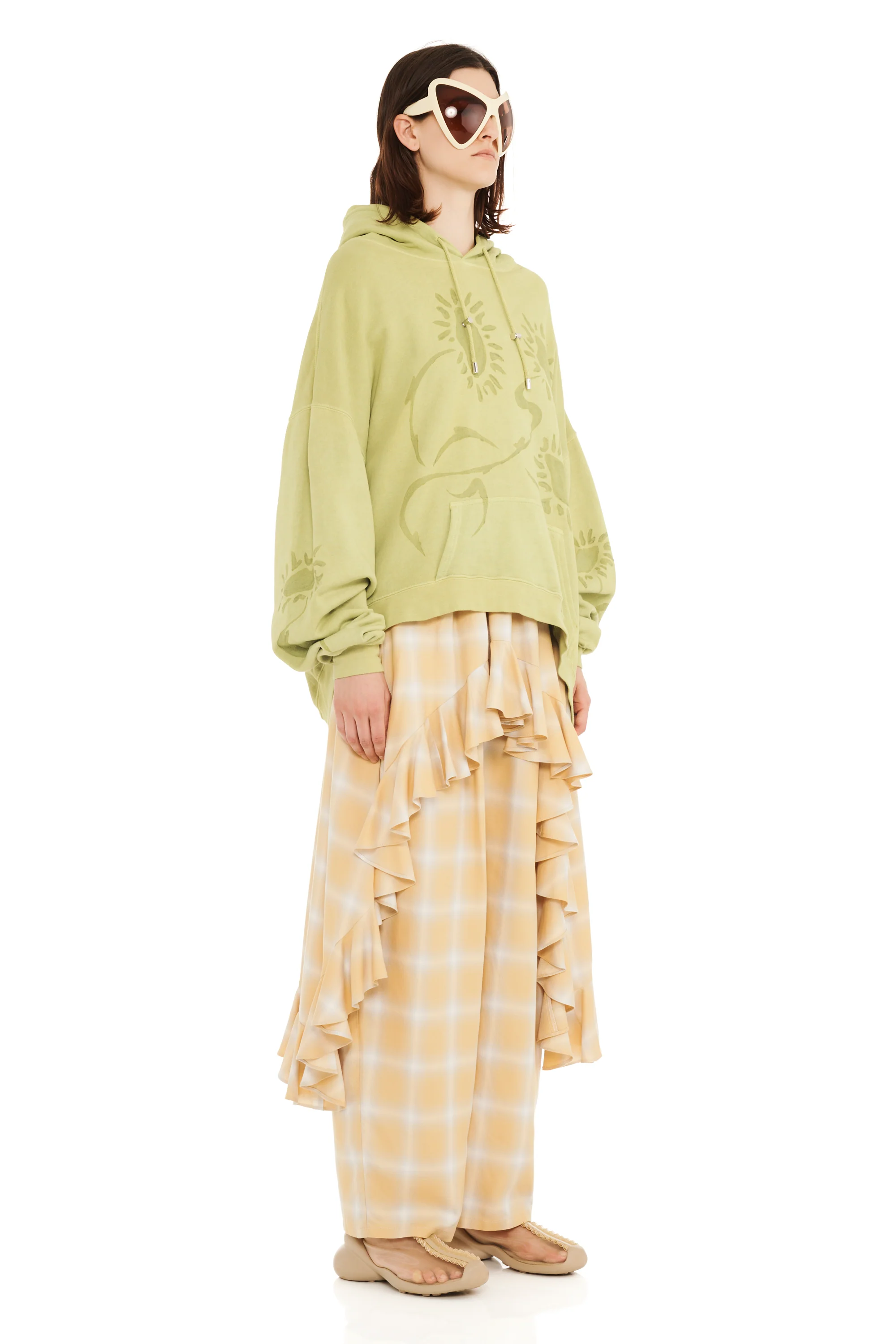 OLIVE DAISY WAVE HEM HOODIE - Image 3