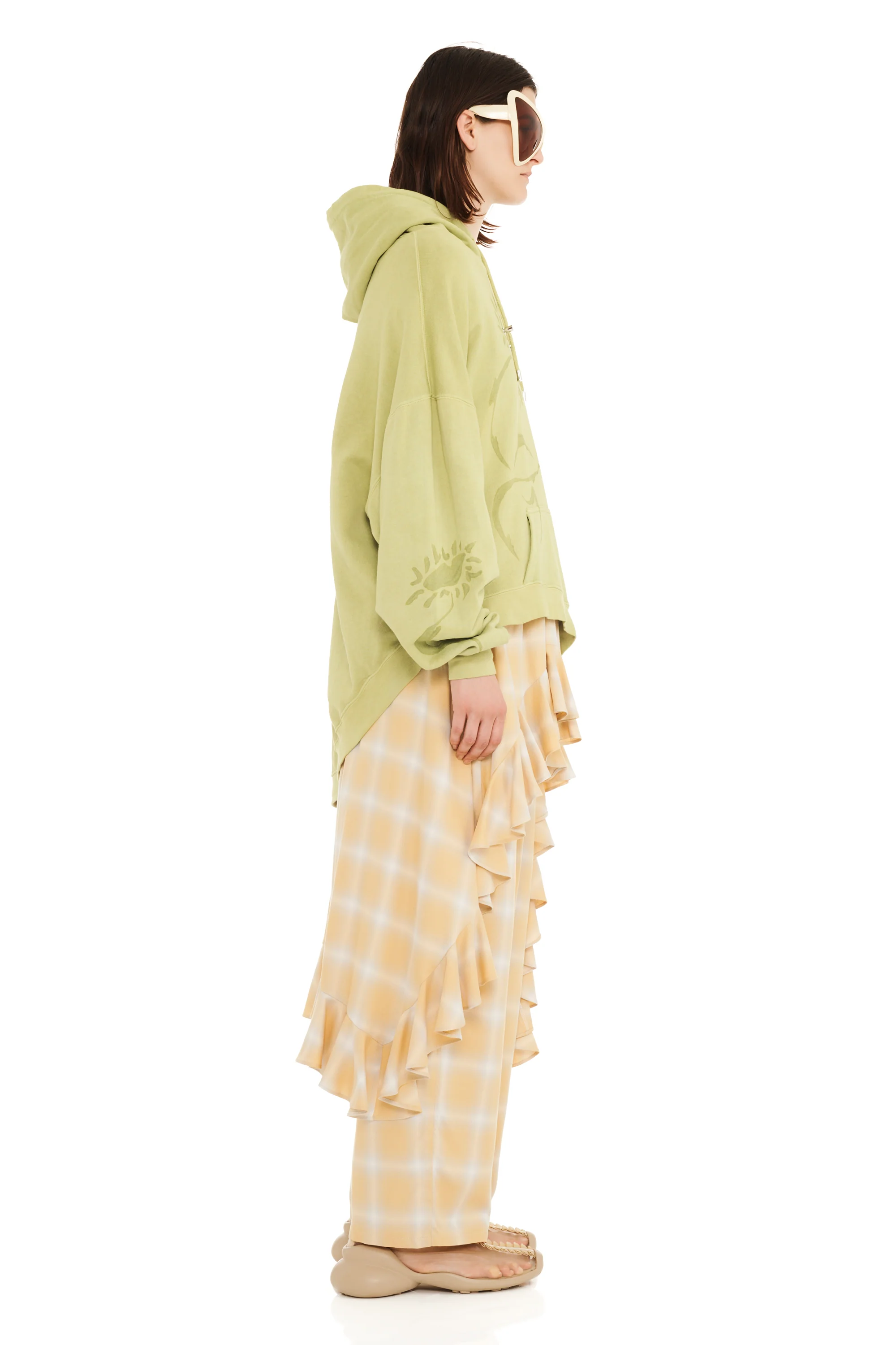 OLIVE DAISY WAVE HEM HOODIE - Image 4