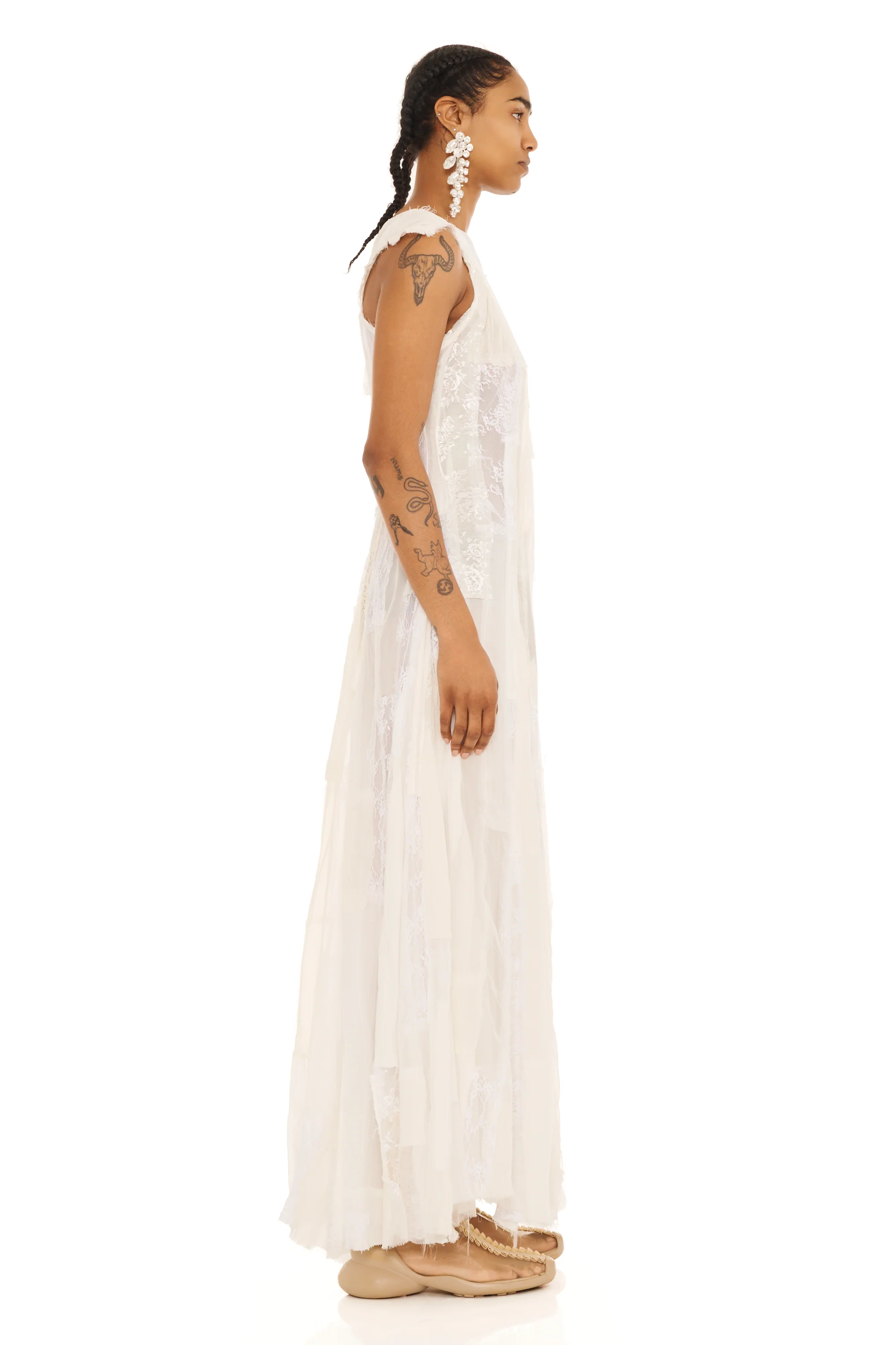 WHITE DEADSTOCK PRIMROSE DRESS - Image 3