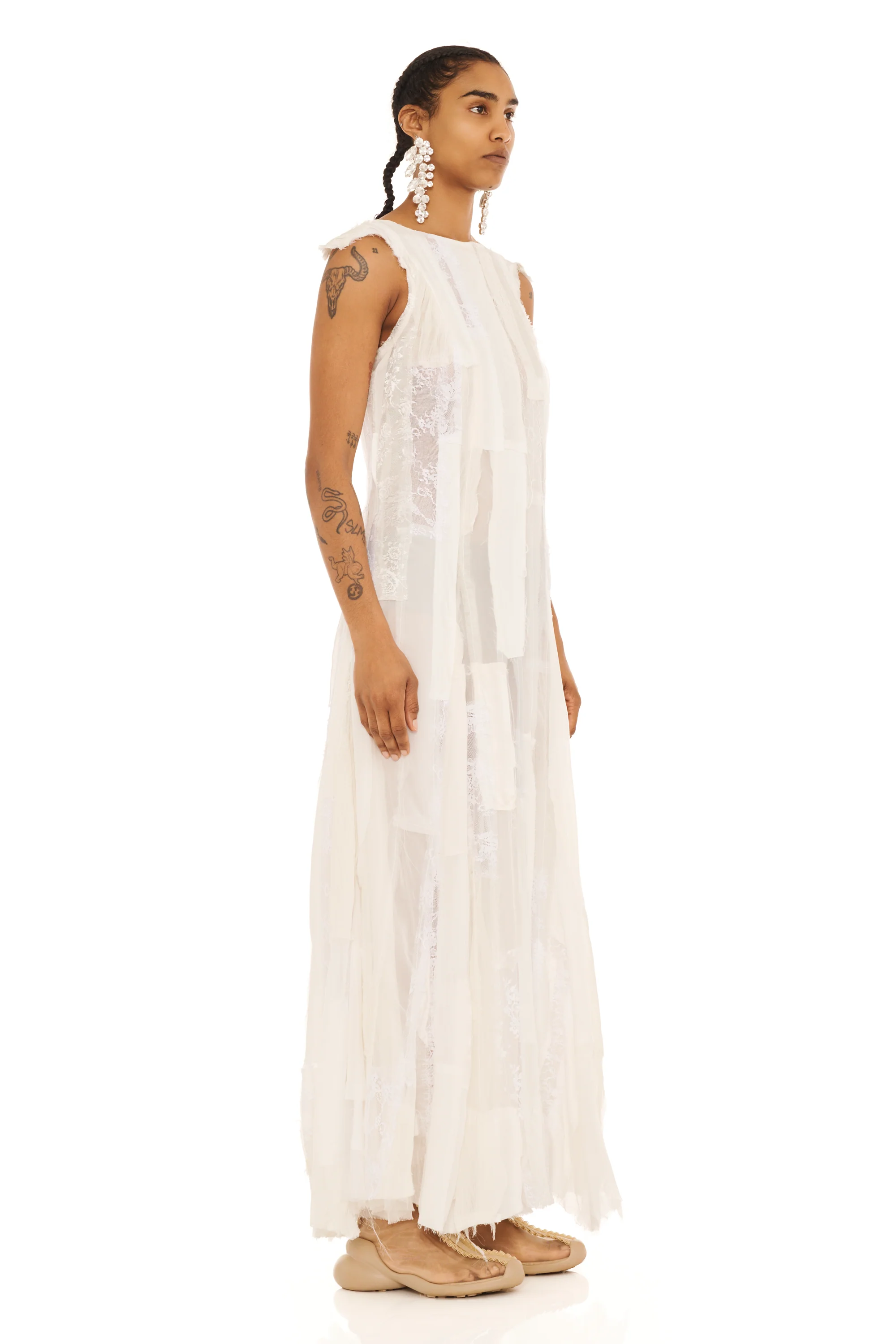 WHITE DEADSTOCK PRIMROSE DRESS - Image 4