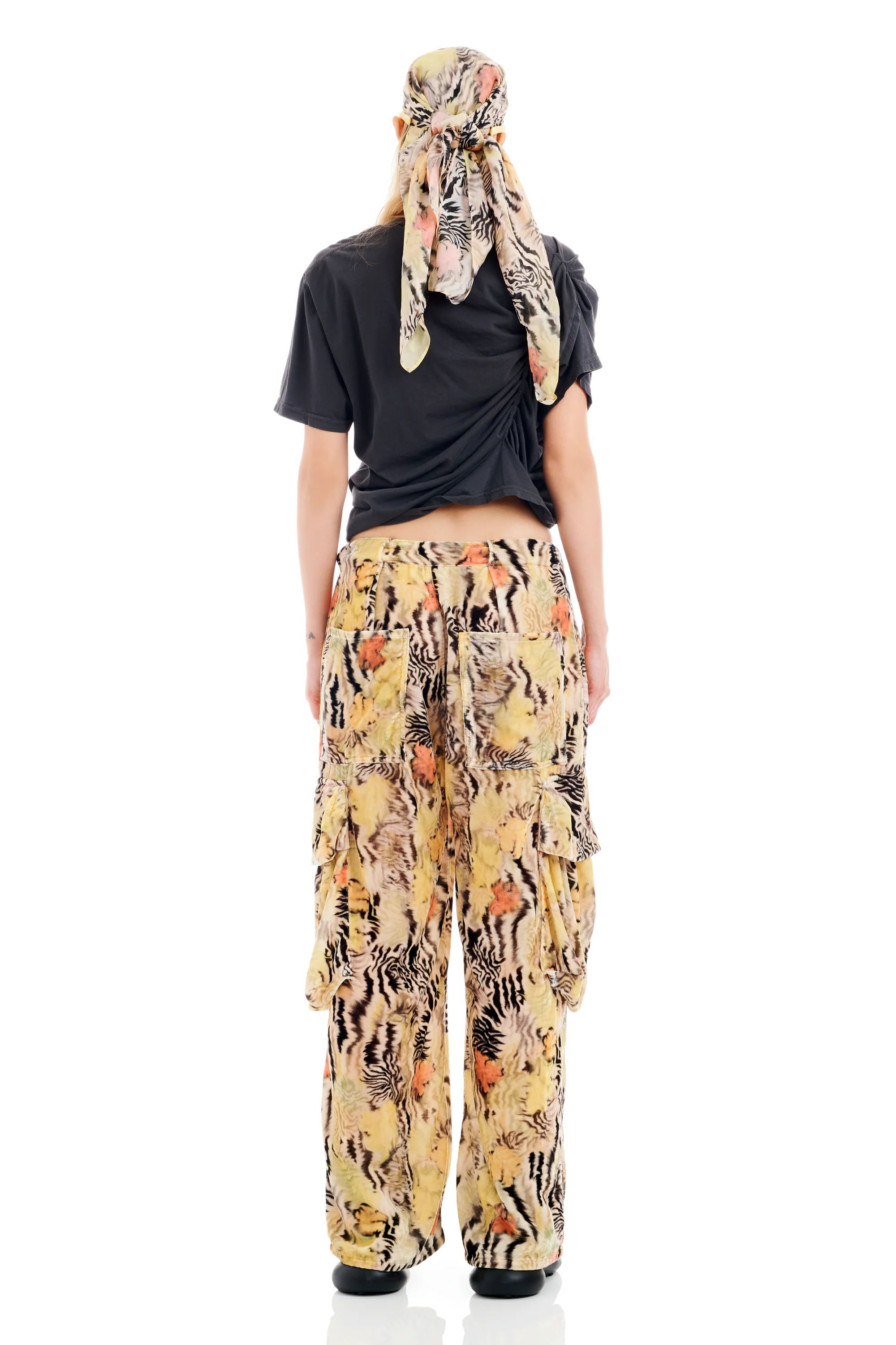 ZEBRA FLORAL PLEATED CARGO PANT - Image 6