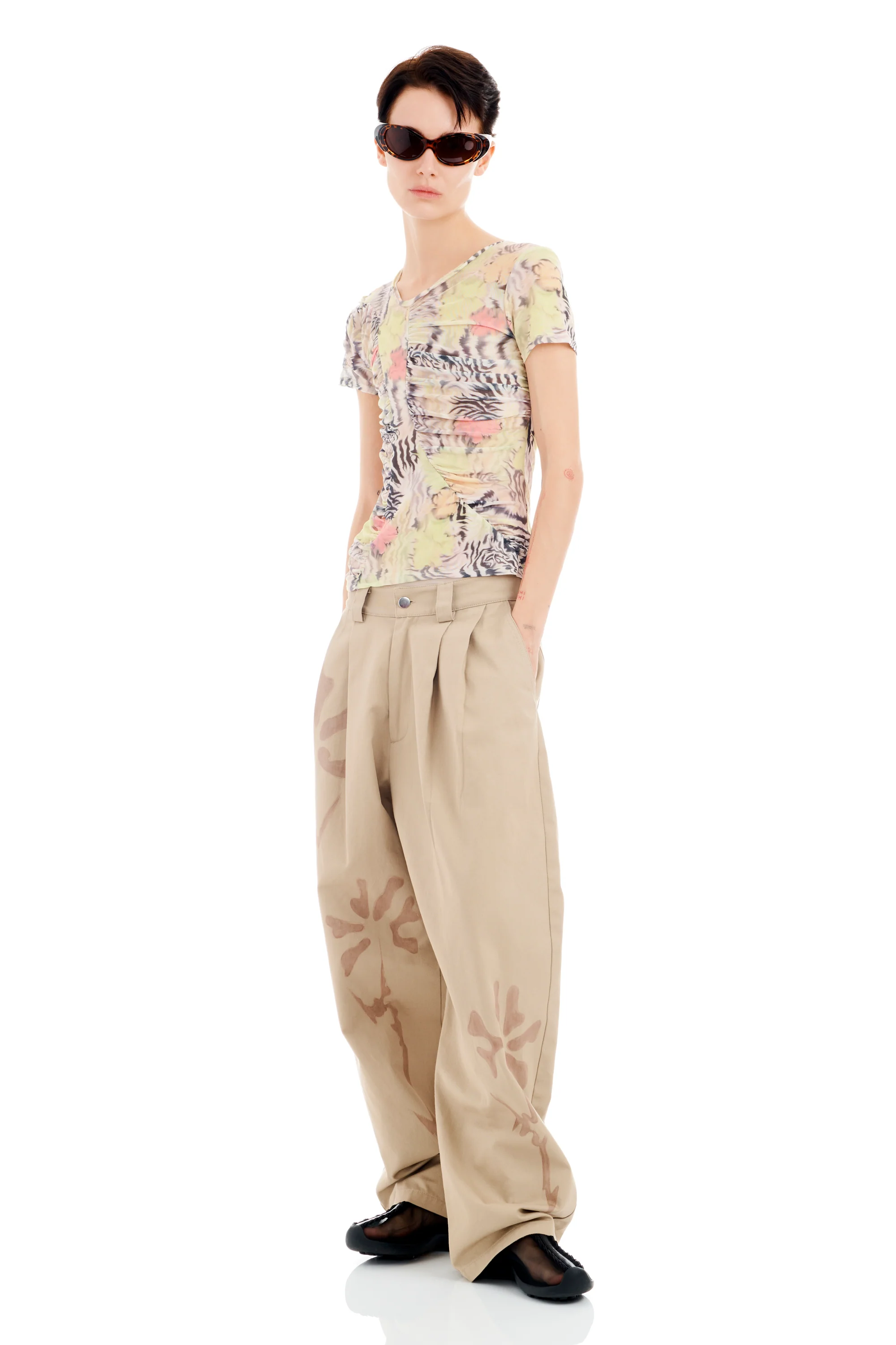 ZEBRA FLORAL SERPENTINE S/S TOP - Image 3