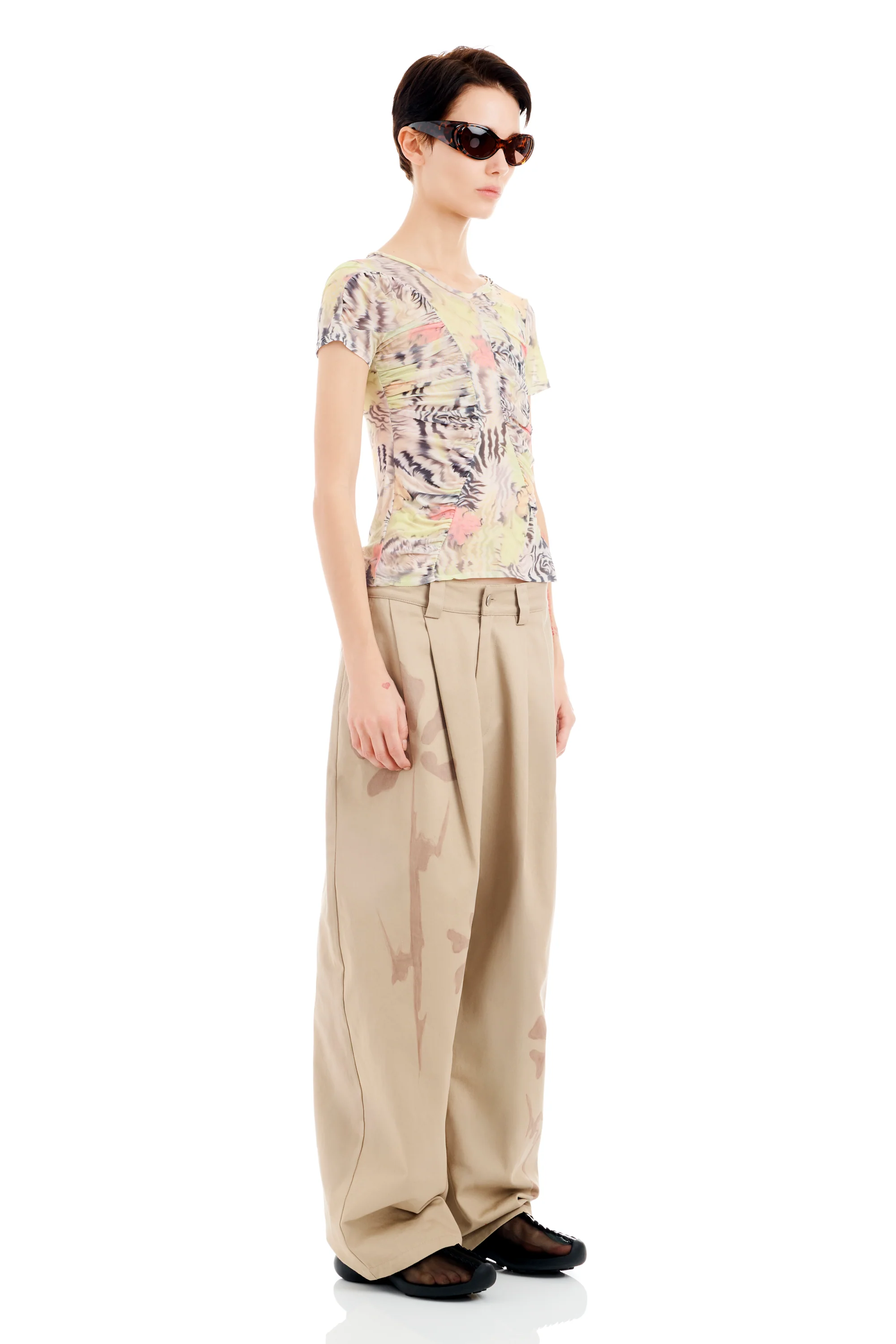 ZEBRA FLORAL SERPENTINE S/S TOP - Image 4