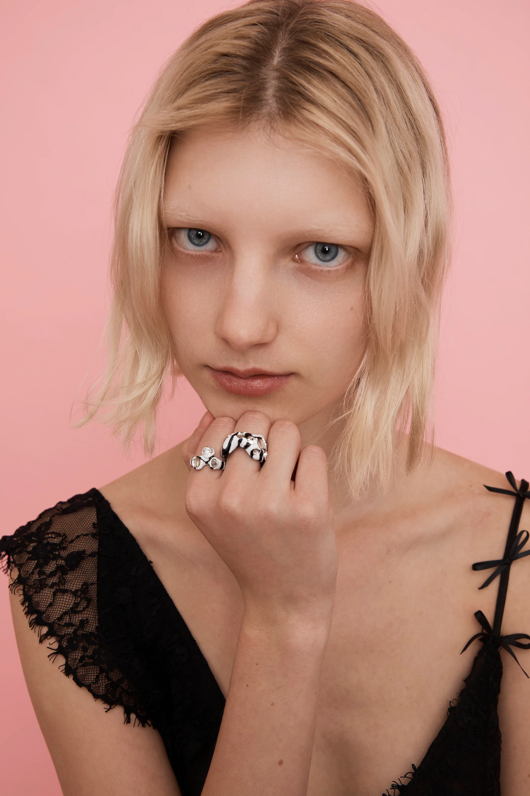 ZEBRA STRIPE BAT RING - Image 5